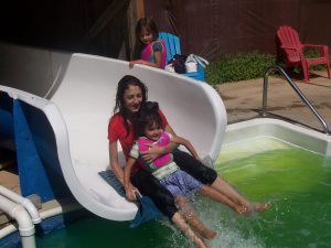 We do not go to water slides at amusement parks with our children due to the immodest dress.  Our children were thrilled when the staff at Mt. Salem offered for our family to come for a day to have the water slide to ourselves!!