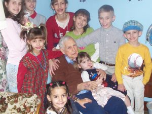 Our entire family visited Grandpa Lupole in New York in February 2014.  He was such a kind, loving, gentle man.