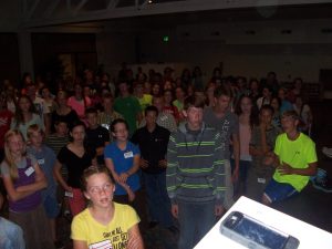 Another thing that I (Jill) had the honor of doing was to plan and direct (along with another couple) the teens - ages 13 to 17 yrs.  It was fun to do it for 4 nights in a row.  As you can see, we averaged between 150 and 200 teens each night.  What a blessing!!!