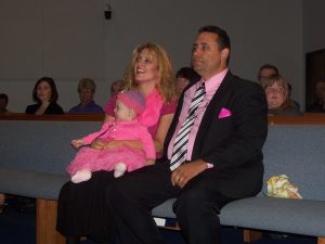 Before we left the area though, we had a "baby dedication to the Lord" for little Sadie.  Our Pastor Bartlett did a GREAT job in presenting and officiating this event.  Our prayer is that Sadie is saved as soon as she is old enough to understand and that she will serve Jesus her whole life long!!