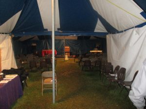 This is the tent the mtgs. were held in.