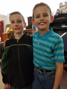 Gunnar Foster (left) and Gabriel Rodrigues (right). Sweet cousins - only 6 days apart in age.