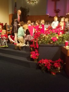 Beautiful candlelight Christmas Eve Service at our church. 